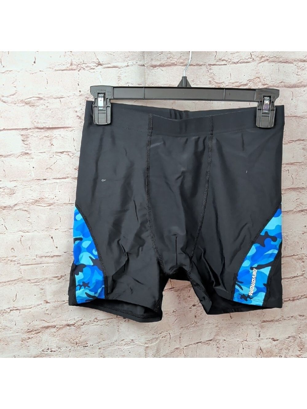 Black and Blue Camo Athletic Swim Trunks Boys XL Nwt